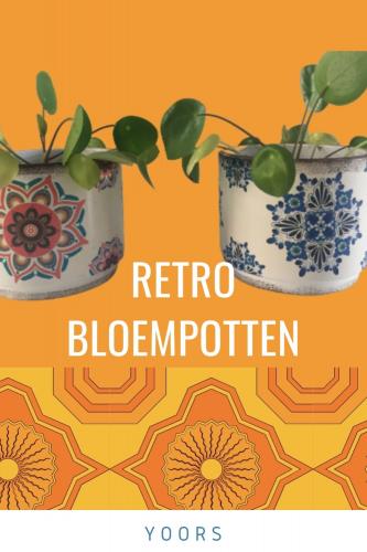 Retro bloempotten