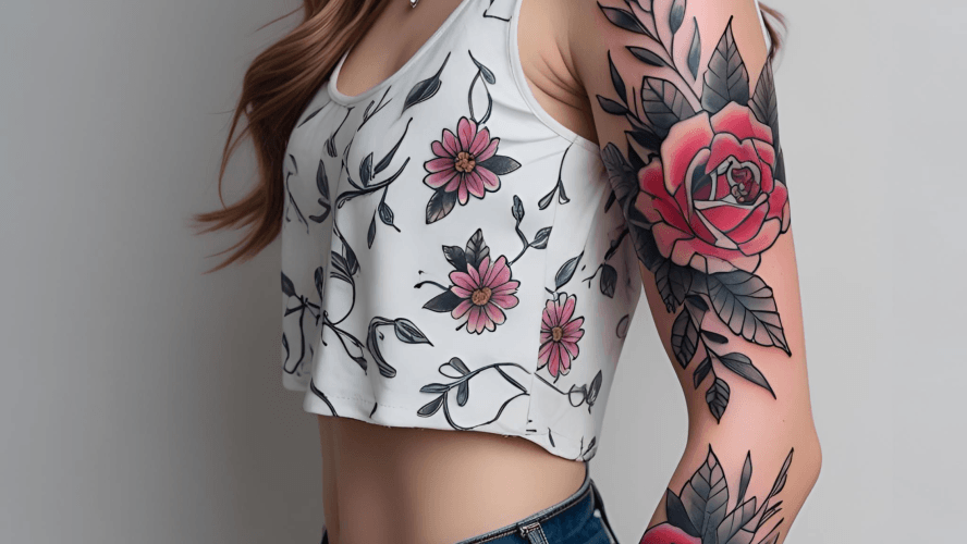 Girly Sleeve Tattoo Ideas: Colorful Designs for Women’s Arms