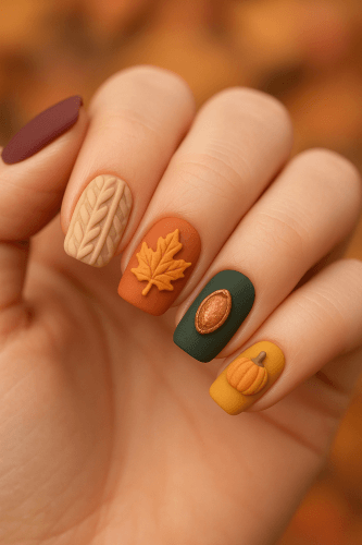 Fall Nails 3D Art: Stunning Autumn Nail Designs to Try This Season