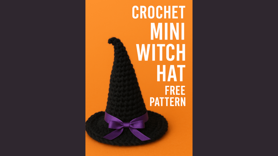 Crochet Mini Witch Hat Free Pattern – Easy DIY Tutorial