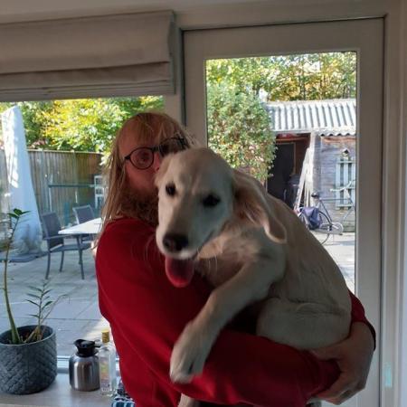 Ik #Marko  #Zwier  Op de #foto  met de #honden  van Mijn woon #begeleiders  van #Aveleijn .De  #hond