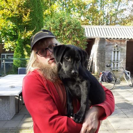 Ik #Marko  #Zwier  Op de #foto  met de #honden  van Mijn woon #begeleiders  van #Aveleijn .De  #hond