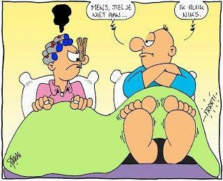 Humor stel je niet aan.