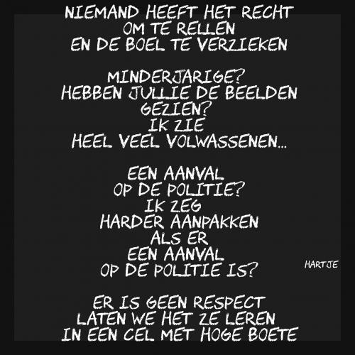 Harder optreden! Mee eens?