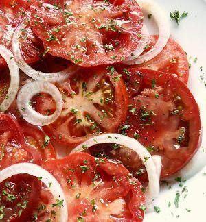 Voor bij de bbq spaanse tomatensalade