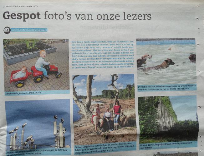 Leijpark013 foto's van mij in de krant 