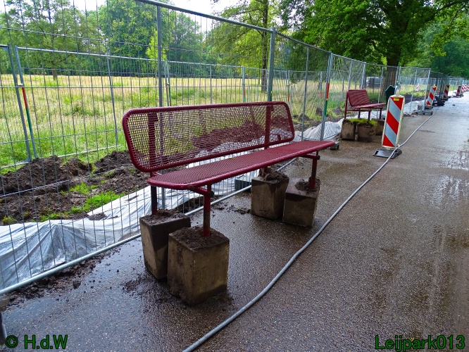 Aanleg verlichting in het Leijpark snik snik