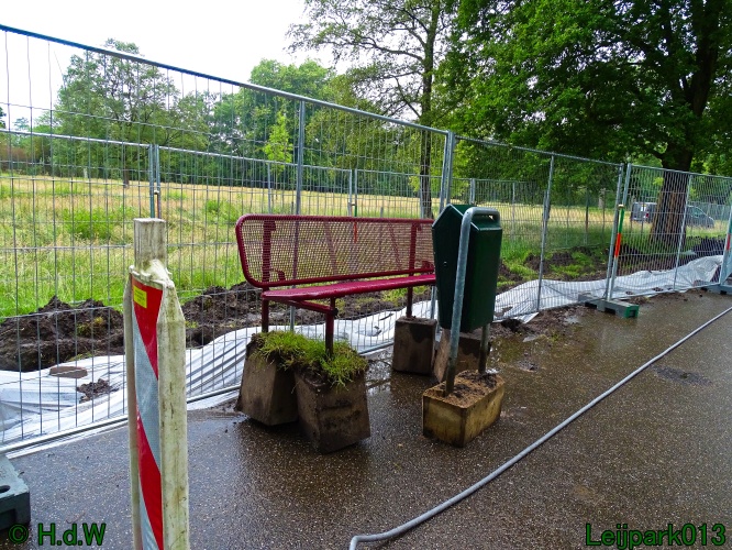 Aanleg verlichting in het Leijpark snik snik