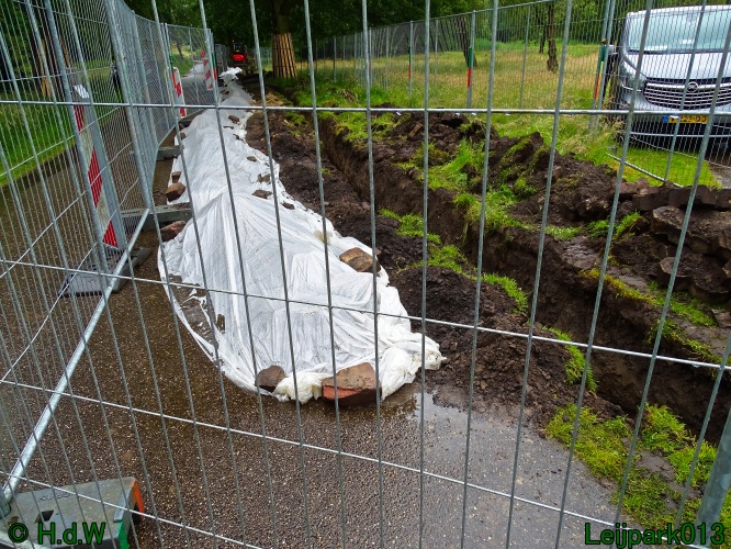 Aanleg verlichting in het Leijpark snik snik