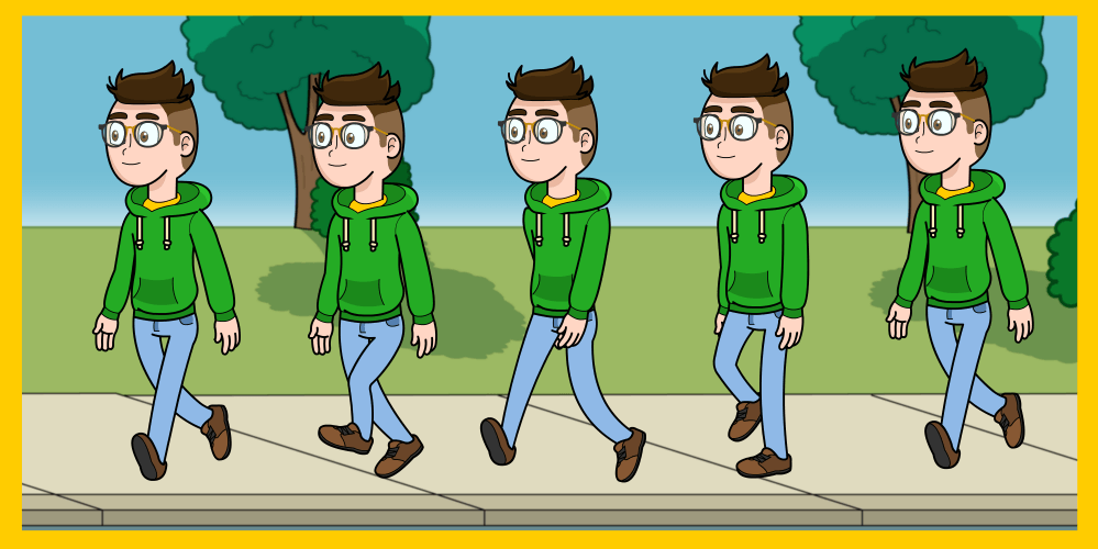 Animated a Walking Cycle