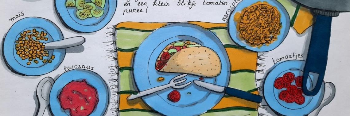 Taco's met gehakt - getekend recept