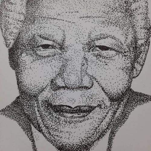 My favorite drawing from last monds is my pointillism drawing from Nelson Mandela. Made with a new way of drawing for me. Nelson Mandela is for me one of the most important people of his time. Thank you <a class="removable-mention" translate="no"  href="/useroverview/47005/Chalija" data-mentionid="47005">@Chalija</a>&nbsp;for mentioning me in your comment!