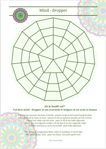 Mind - dropper - orden de chaos in je hoofd