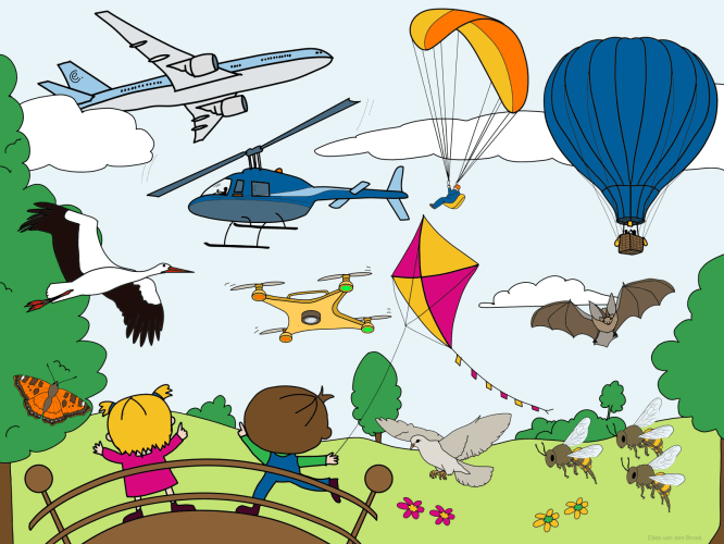 Praatplaat 'in de lucht'