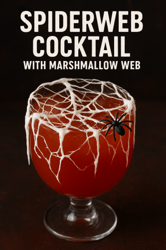 🕸 Spiderweb Cocktail with Marshmallow: The Viral Halloween Drink + Marshmallow Web How-To