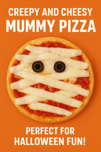 Creepy and Cheesy Mummy Pizza – Perfect for Halloween Fun! 🎃