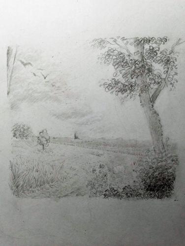 Landscape based on my walking tour near 'Old Sarum'