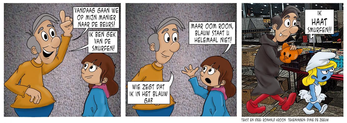 In haar smurf gezet