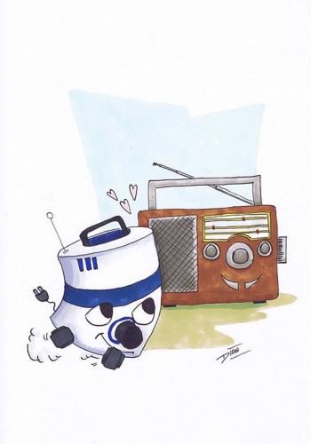 Inktober 2020, day 4 radio