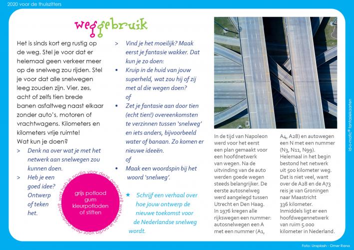 Tekenopdracht: weggebruik