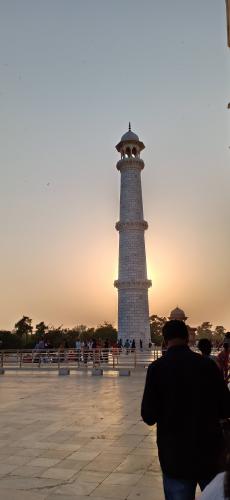 Sunset view of Taj Mahal Tomb