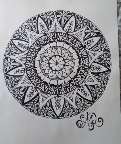 Mandala en marcador
