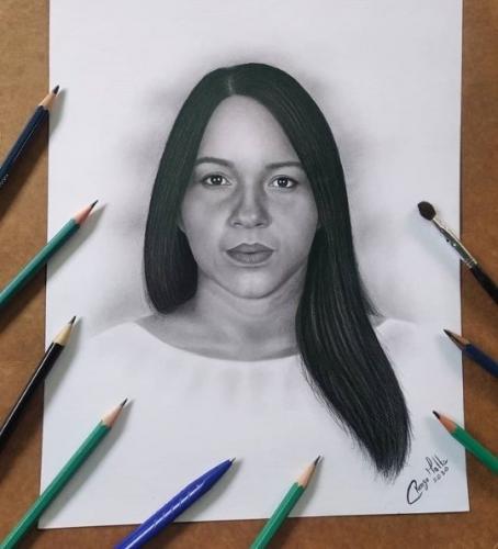 This drawing was given by a friend to her mother as a birthday gift .. beautiful