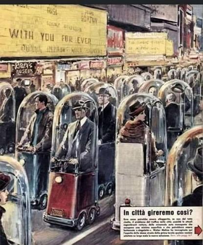 This is how Walter Molino, renowned Italian illustrator, imagined the future in 1962.