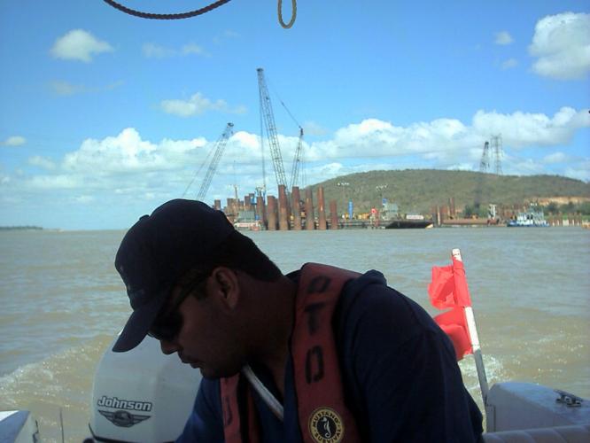 Mis recuerdos en fotos. Construcción del segundo puente sobre el Rio Orinoco