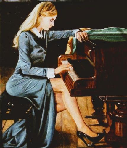 The girl in the moonlight