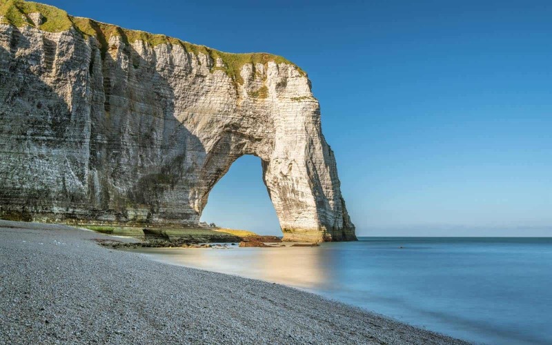 Etretat, een prachtig monument van kalksteen.