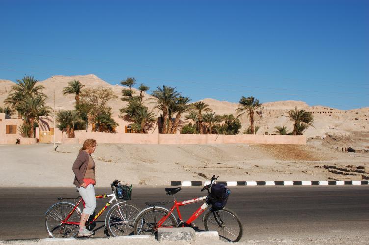 Cycling to the Valley of the Kings.