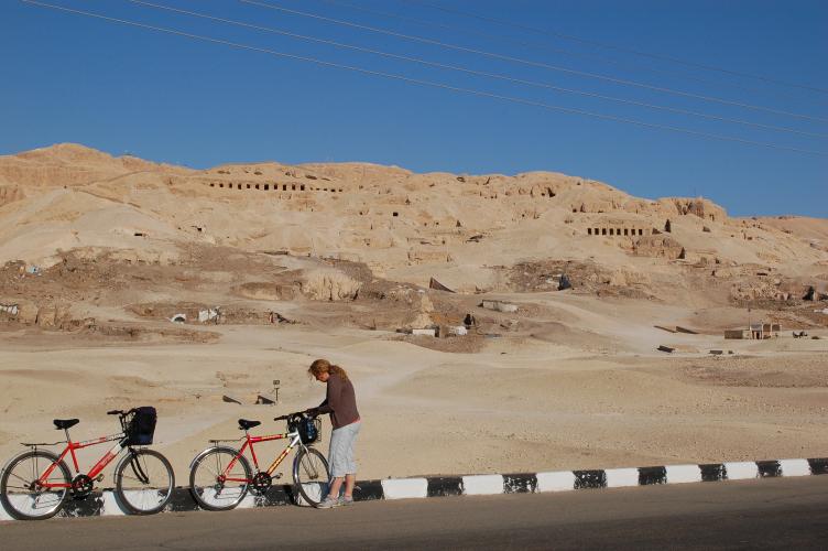 Cycling to the Valley of the Kings.