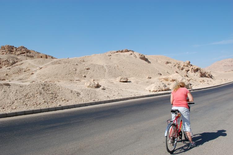 Cycling to the Valley of the Kings.