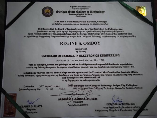 I Got My College Diploma