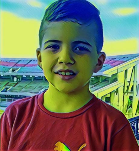 My grandson is a singing child