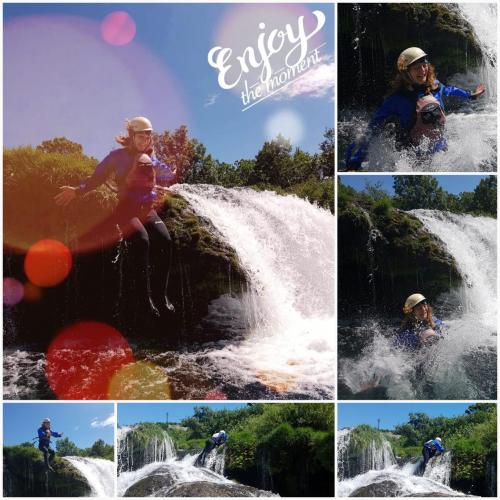 Greeting the river by taking a jump from waterfall! :D 