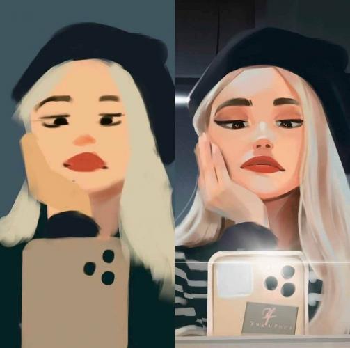 Técnica de pincel digital