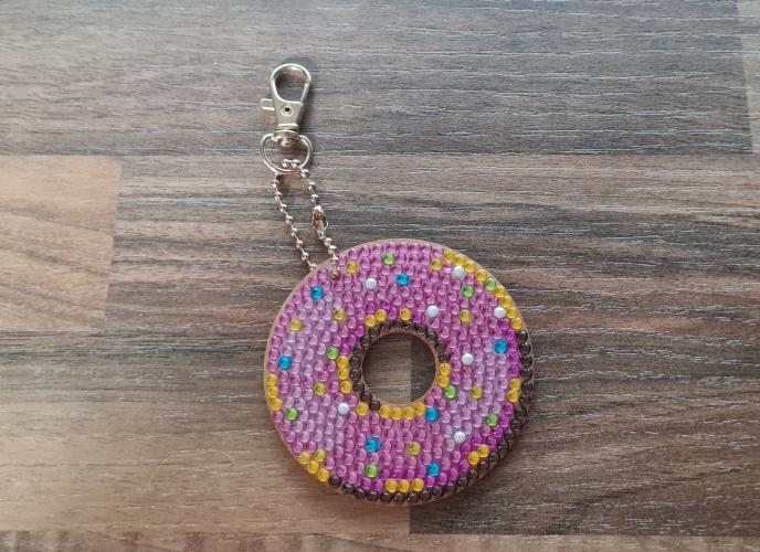 Donut Diamond painting sleutelhanger