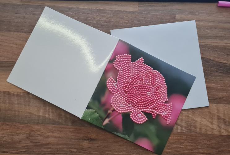Diamond painting card flower