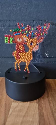 Rendier Diamond painting lampje