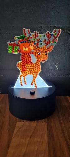 Rendier Diamond painting lampje