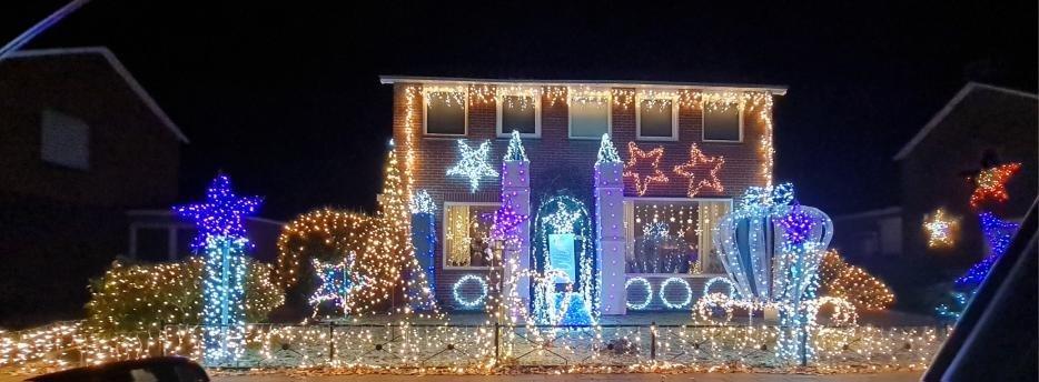 Light route and with Santa in the picture