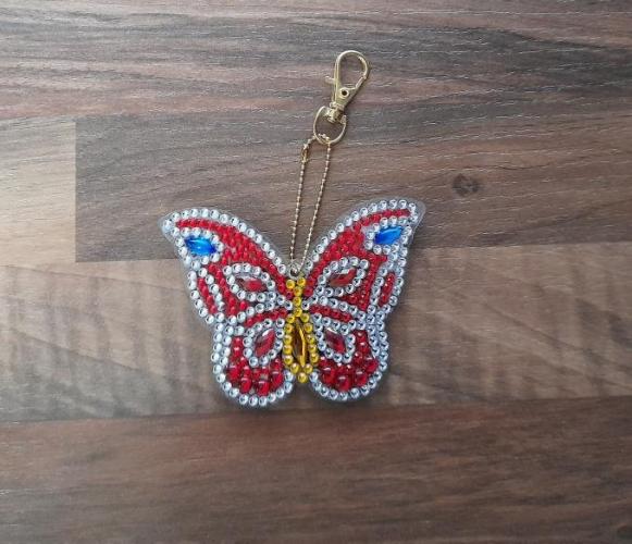 Vlinder Diamond Painting Sleutelhanger