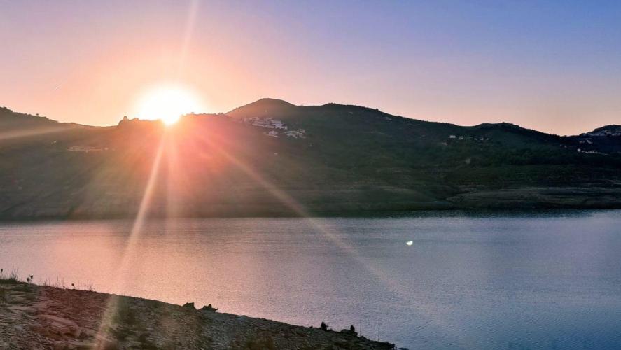 The sunset in La Viñuela (Málaga, Spain) 