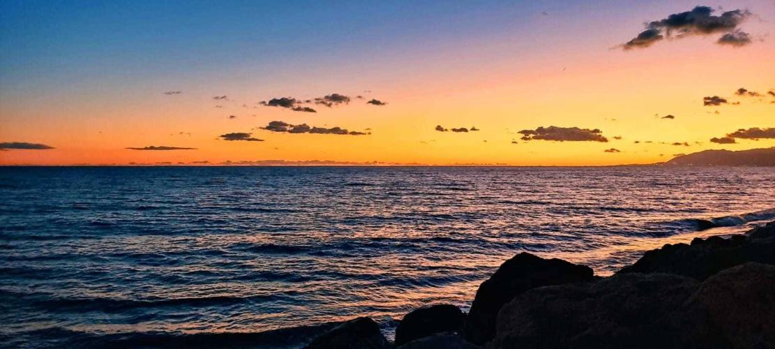 Atardecer en las costas de Málaga 