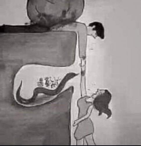 Este dibujo representa los retos y desafíos de la vida misma.