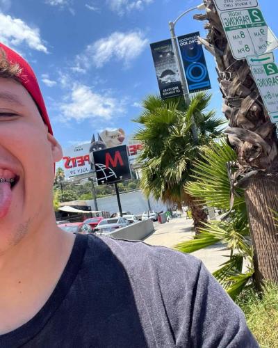 A walk around the city in summer