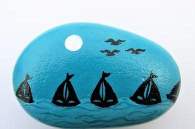 Navegando en las rocas de mar