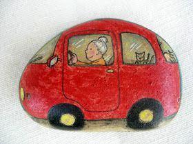 La forma de las rocas pintadas